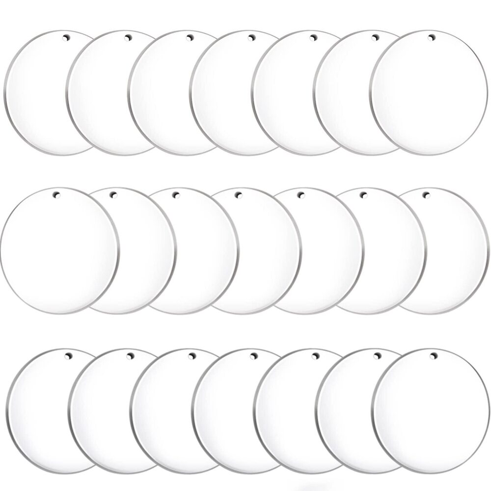 2008 100 Pcs Round Acrylic Keychain Blanks 2Inch Circle Blanks